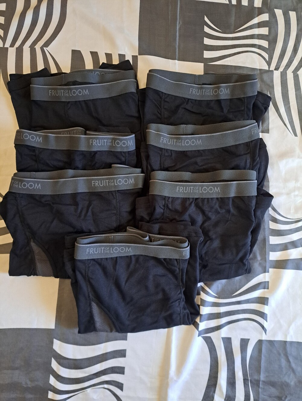 Fruit of the Loom Men's Size 5XB Black CoolZone Fly Boxer Briefs, 7-Pack